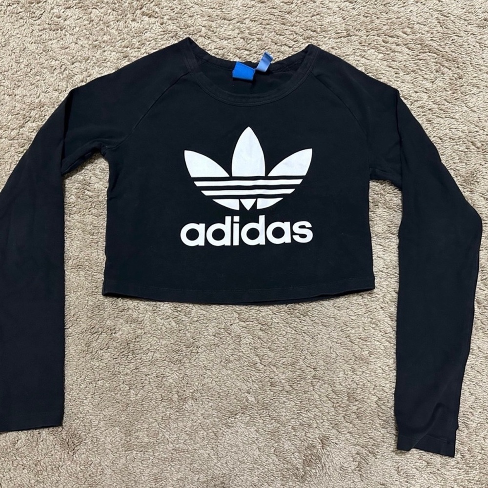 Adidas Black Tee with Blue Tag E-15
